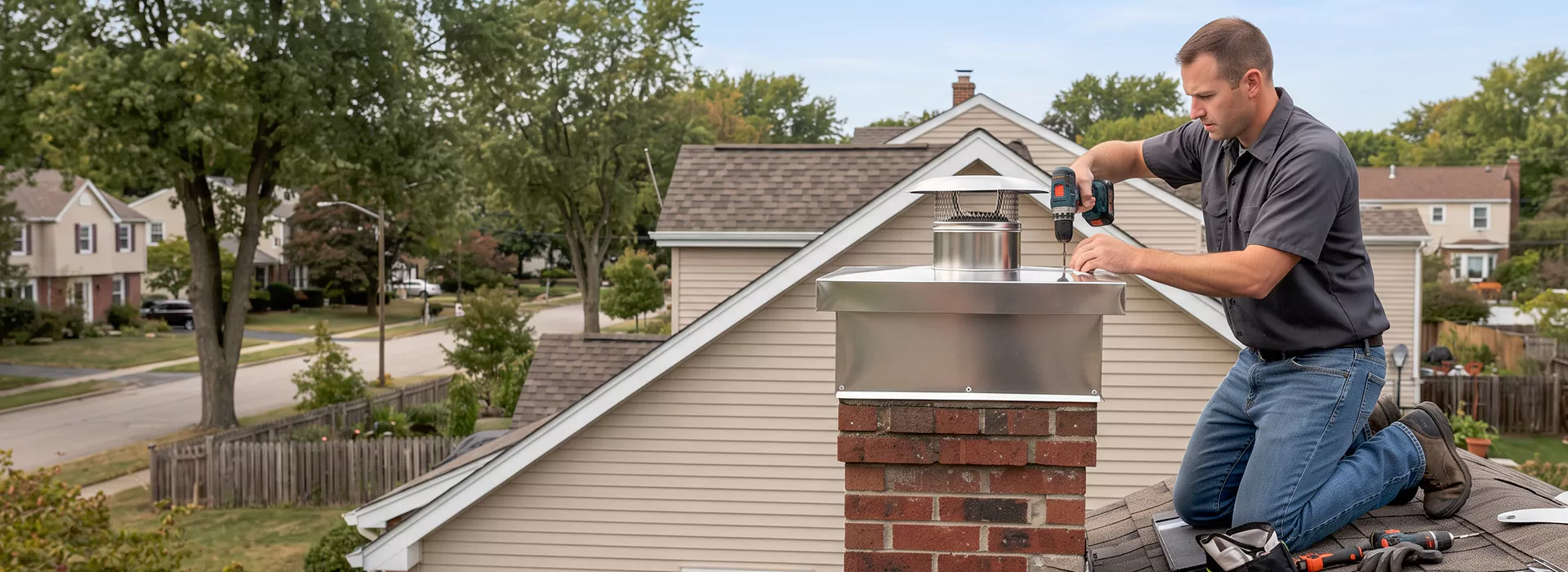 Chimney Chase Cover Installation Kyle, TX