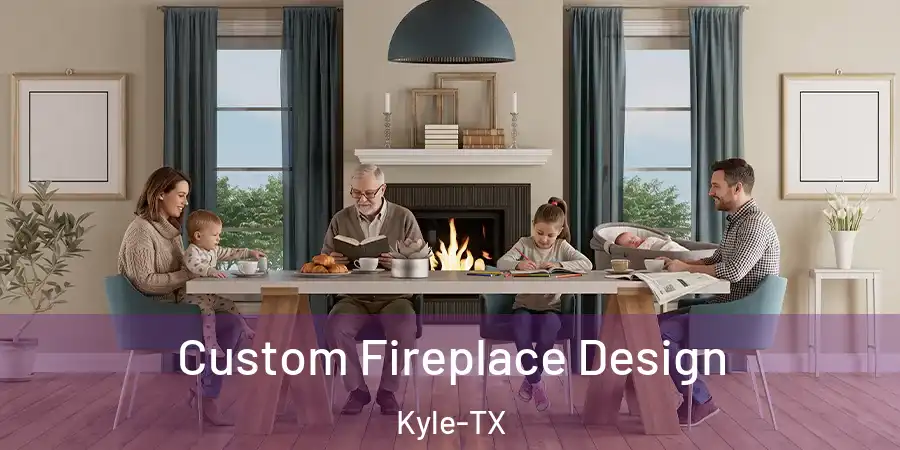 Custom Fireplace Design Kyle-TX