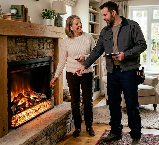 Why Kyle Homeowners Choose Our Electric Fireplace Embers Team?