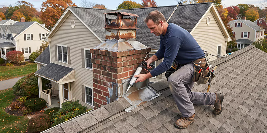 Chimney Chase Flashing Repair Kyle