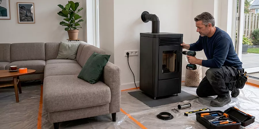 Fireplace Surround and Wall Installation Kyle