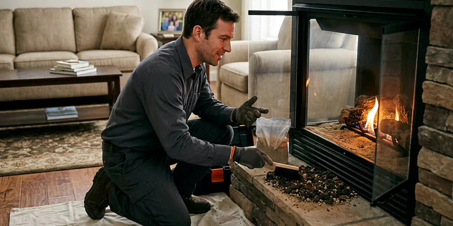 Sand and Embers for Gas Fireplace Kyle