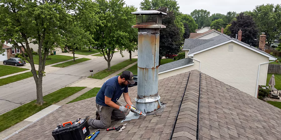 Stone, Stucco, and Metal Chimney Leak Repair Kyle