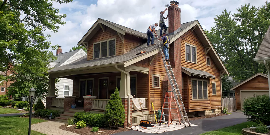 Residential Chimney Masonry Repair and Tuckpointing Kyle