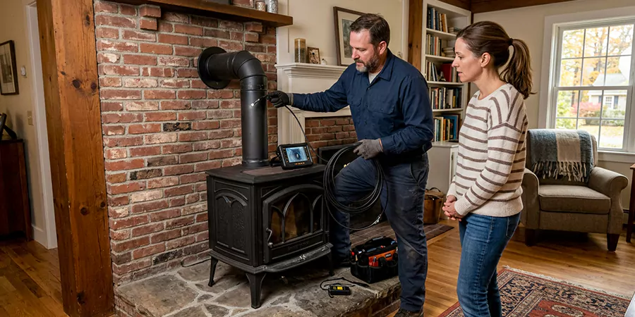 Wood Stove Chimney Inspection Kyle